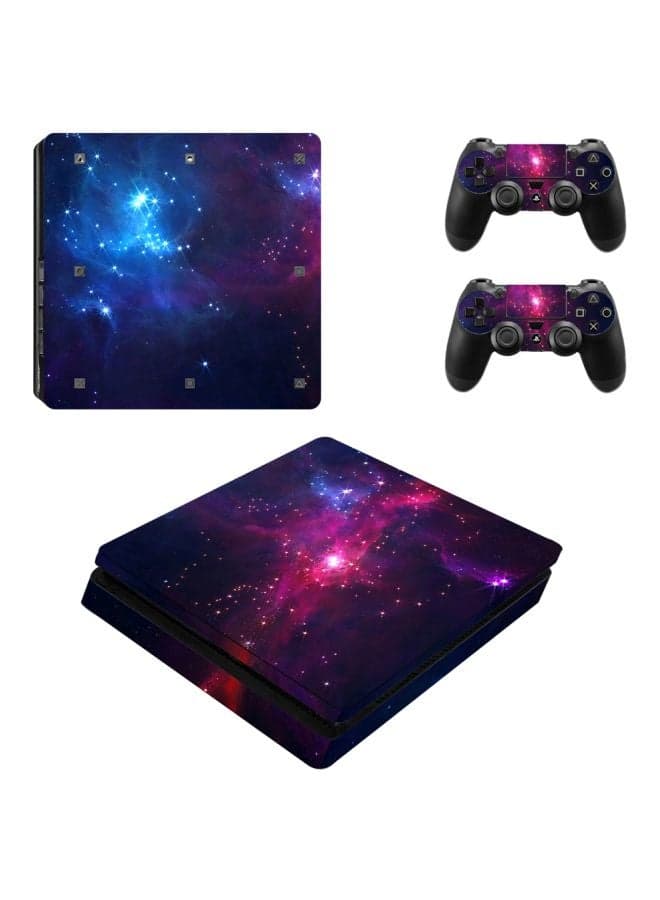 2-Piece Printed Gaming Console And Controller Sticker Set For PlayStation 4