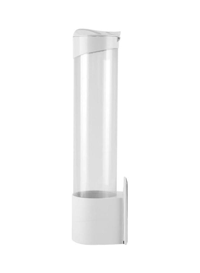 Paper-Cup Plastic Dispenser And Holder White/Clear 38x10cm