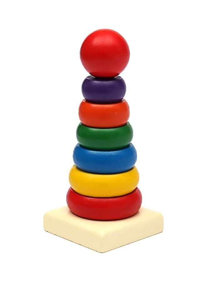 8-Piece Stacking Stack Up Rainbow Tower Toys
