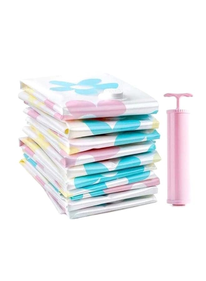 11-Piece Set Of Vacuum Compression Storage Bag Multicolour 400grams