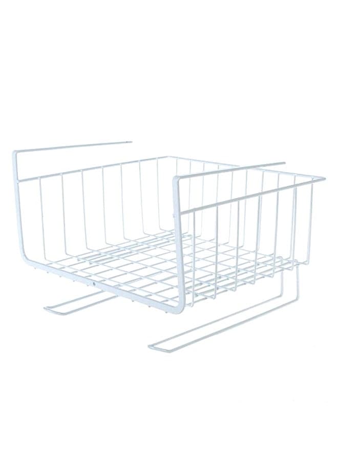 Under Shelf Wire Basket White