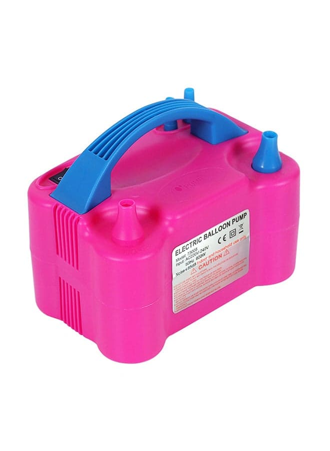 600 W Portable Electric Air Blower Balloon Inflator Pump Fast Inflatable Tool Pink/Blue