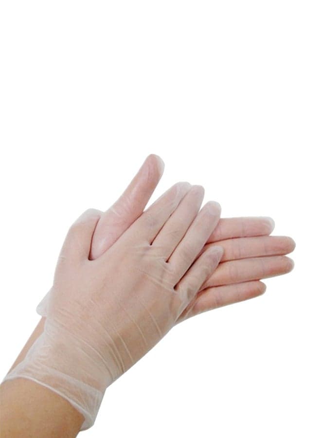 100-Piece Disposable Nitrile Exam Glove Transparent