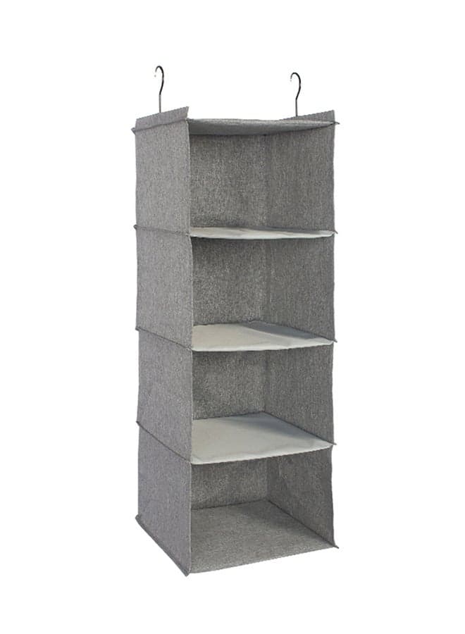 4-Shelf Hanging Closet Organizer Grey