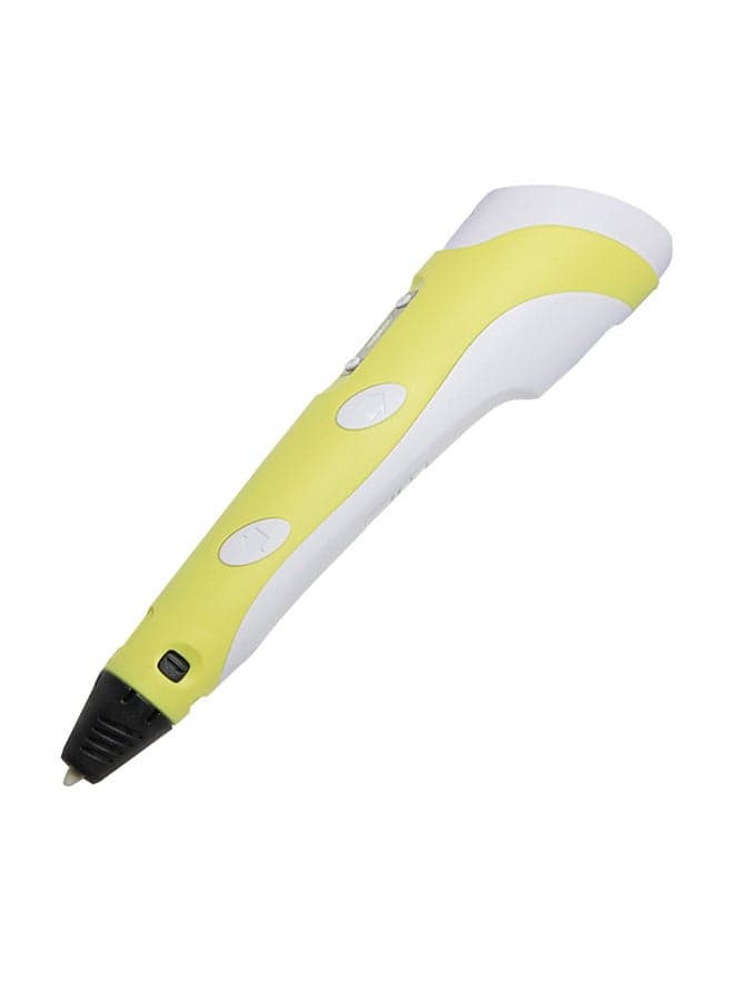 3D Printing Pen With ABS Pen Holder And 1 Roll 10m PLA Filament Yellow