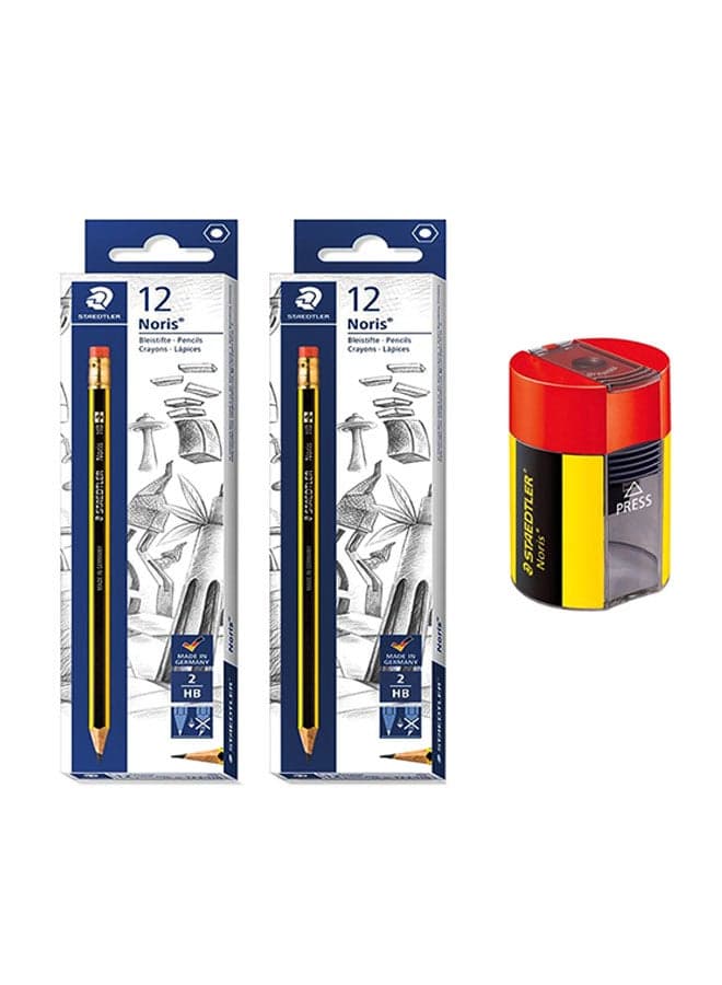 Noris Club Fibre Tip Stationery Combo Set, Pack Of 25 Multicolour
