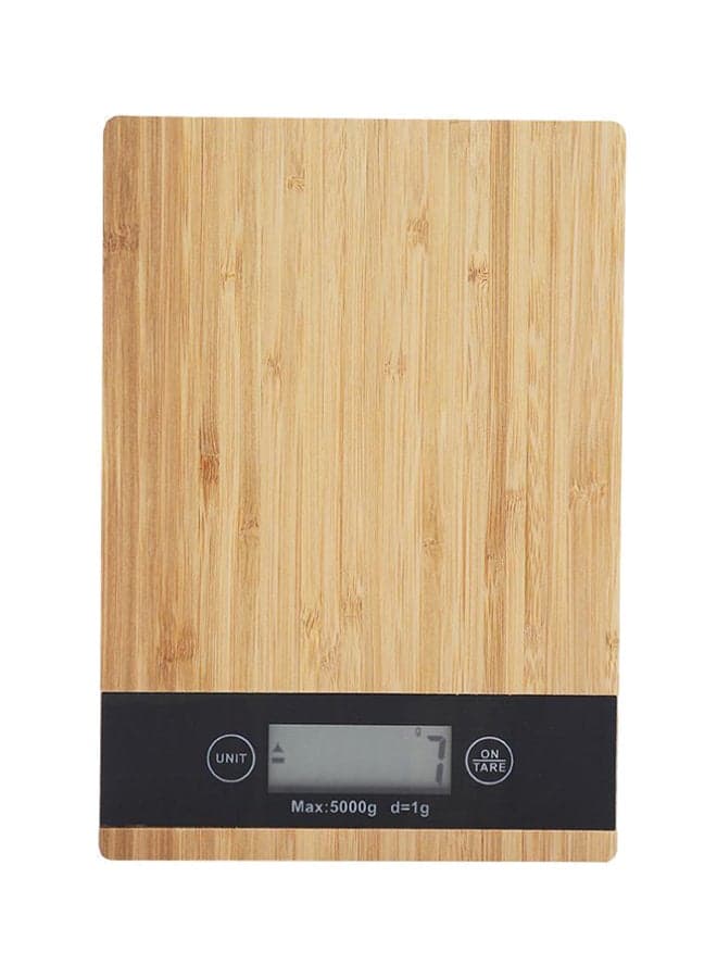 Bamboo Kitchen Digital Weighing Scale Beige 16centimeter