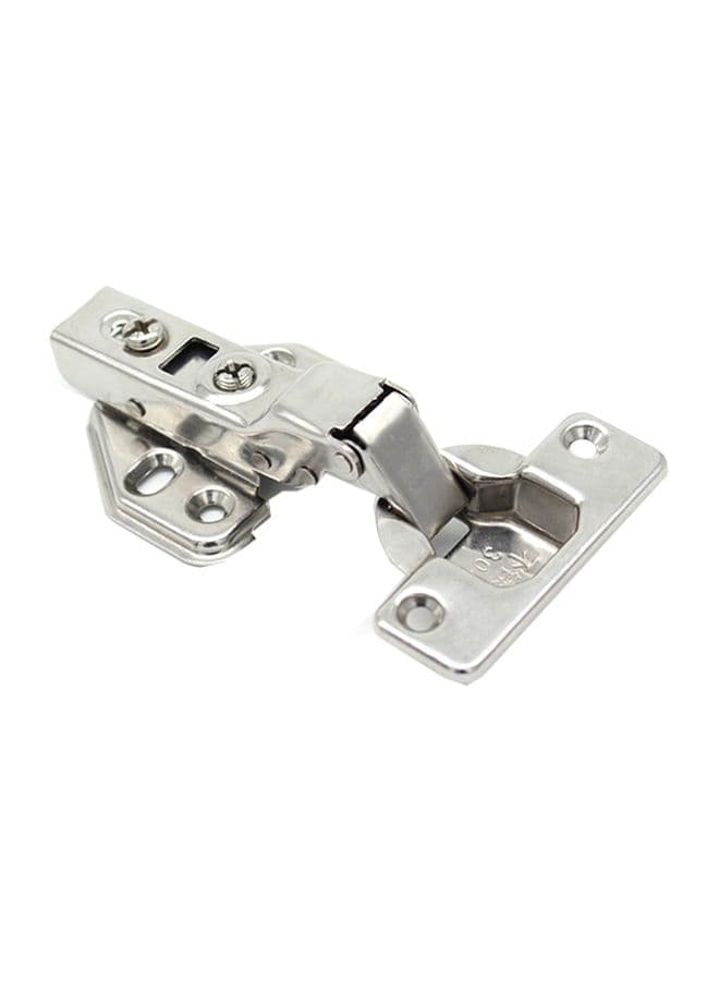 2-Piece Hydraulic Buffer Cabinet Door Hinge Silver 0.175kg