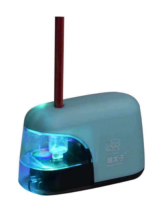 Automatic Electric Pencil Sharpener With LED Light Blue