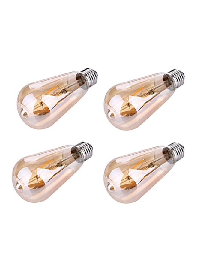 4-Piece LED Retro Energy Saving Filament Light Bulb White 45X35X45cm