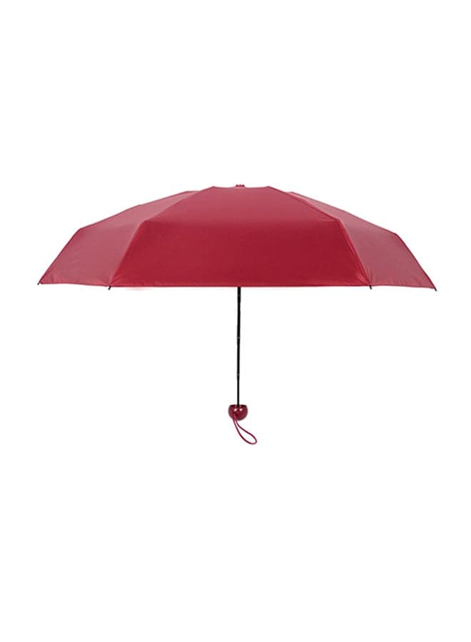 Foldable UV-Protection Capsule Umbrella Red