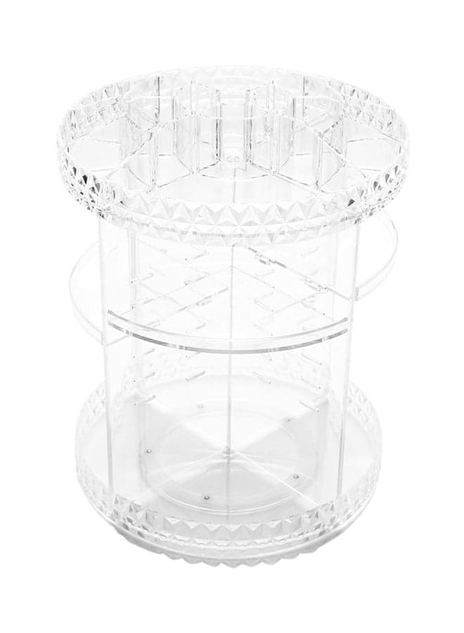 Round Makeup Storage Box Clear