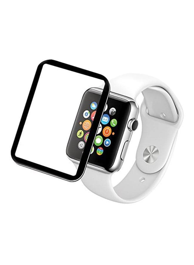Tempered Glass Screen Protector For Apple Watch Series 1/2/3 42mm Black/Clear