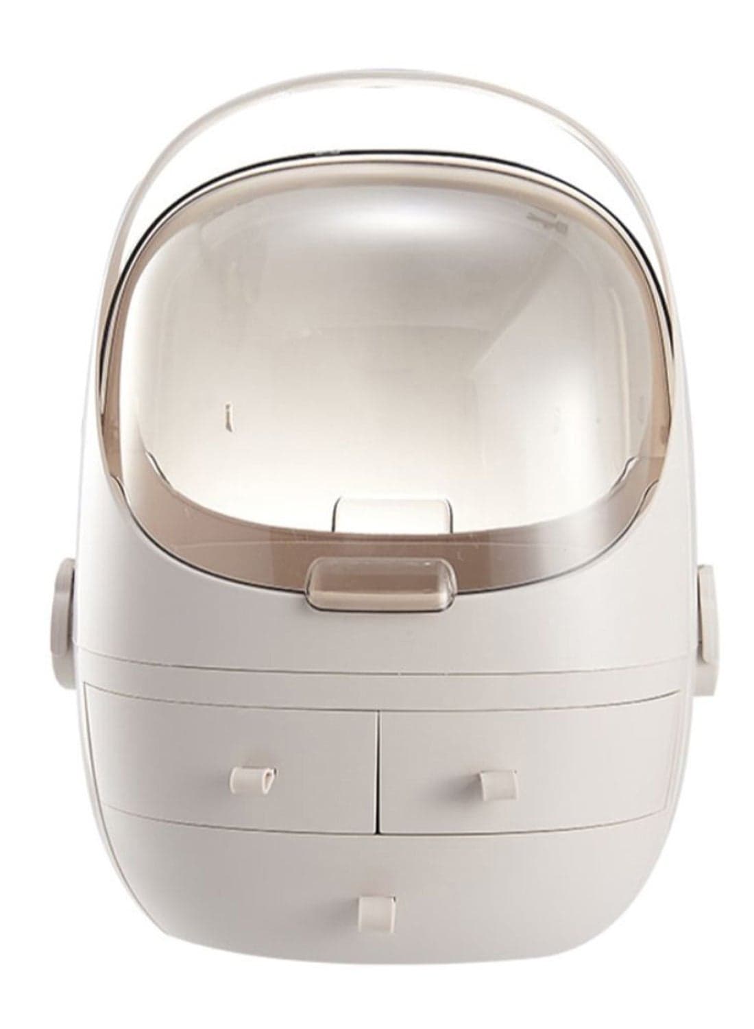 Drawer Type Cosmetic Storage Box White/Clear