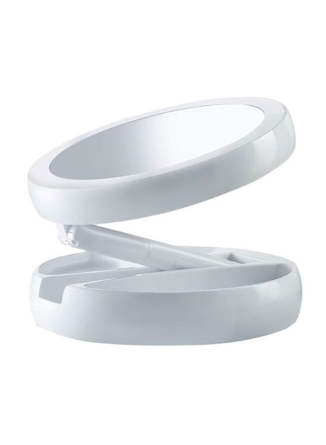 Two-Sided Folding Led Makeup Mirror White
