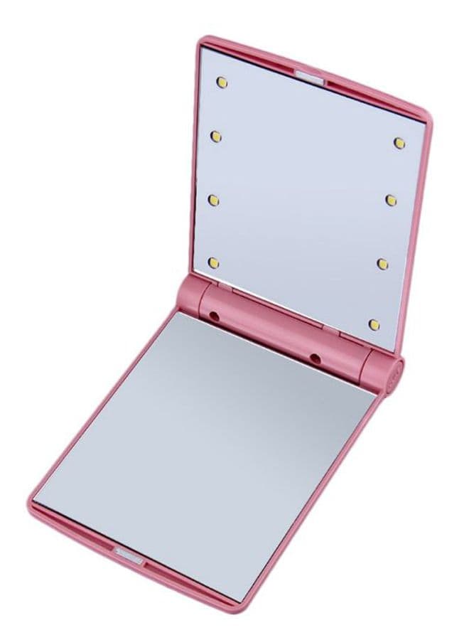 Portable Convenient Led Makeup Mirror Pink