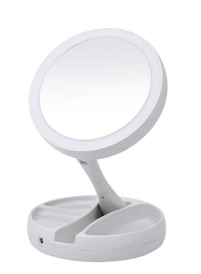 Adjustable Led Magnifying Makeup Mirror White