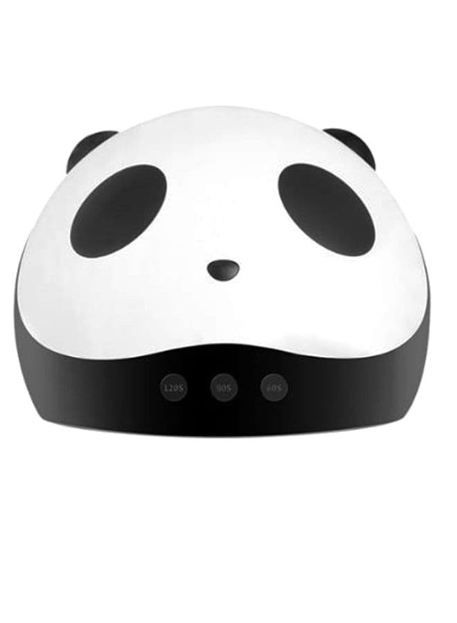UV LED Lamp Panda Pattern Nail Polish Dryer White/Black