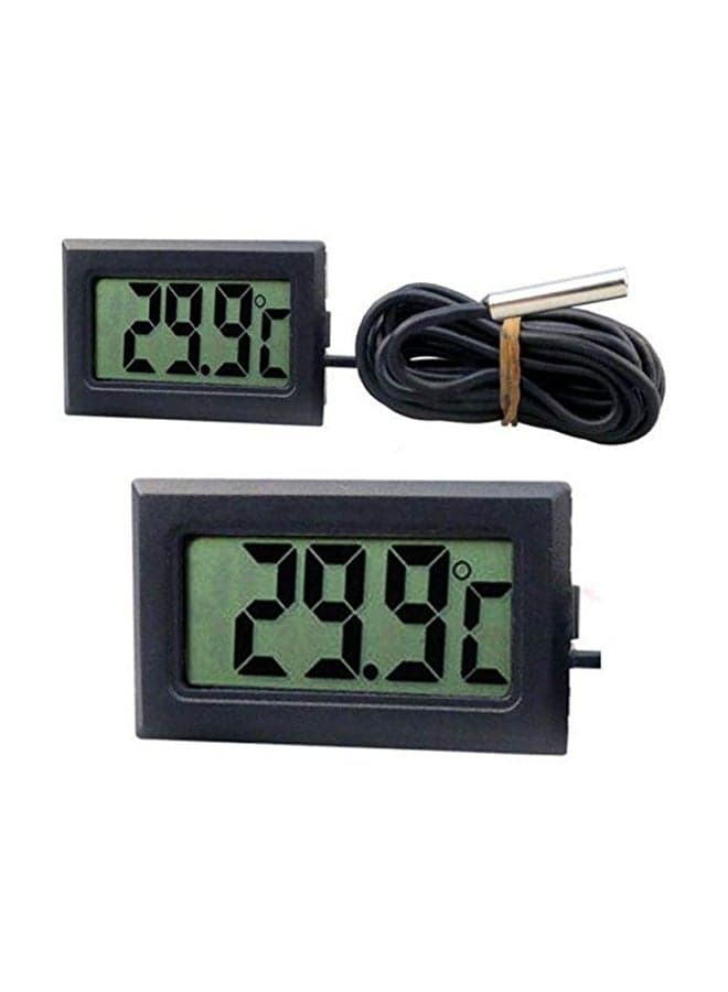 Digital Refrigerator Thermometer With LCD Display Black