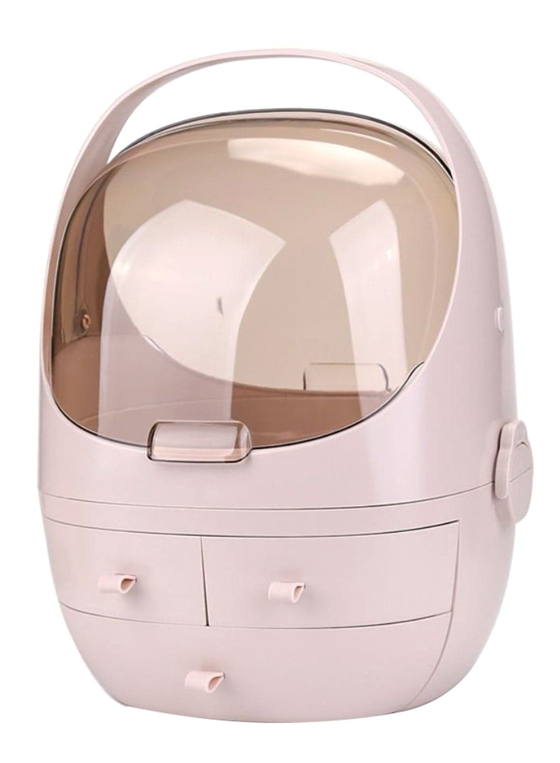 Multi-Function Cosmetic Storage Box Light Pink/Brown