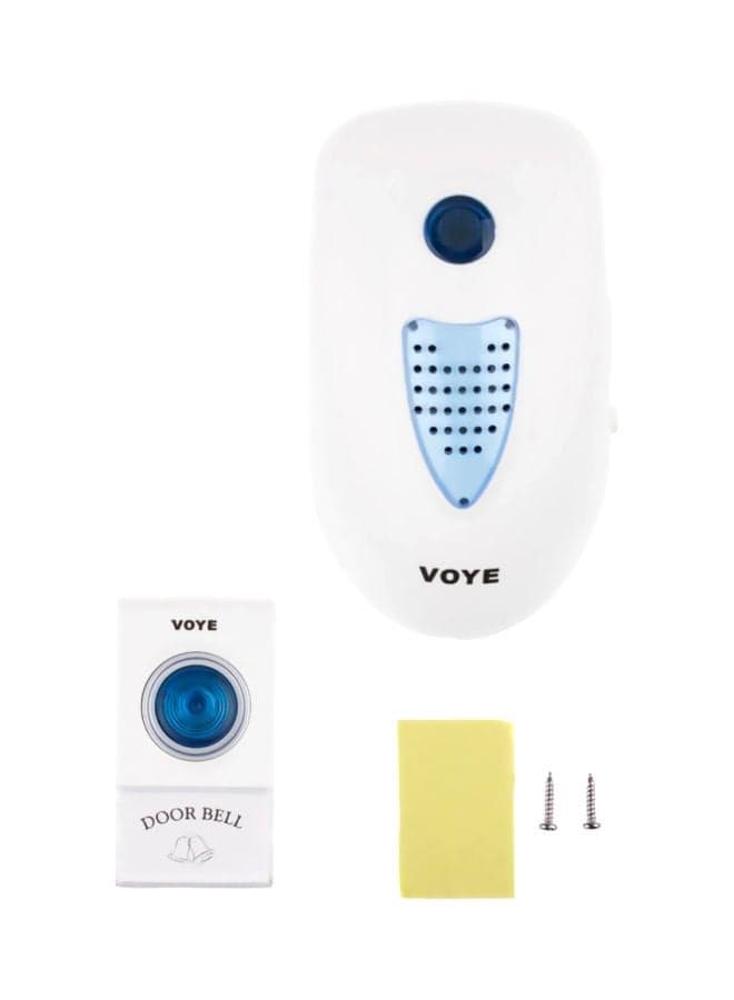 Wireless Doorbell White/Blue 9x6x2.8cm