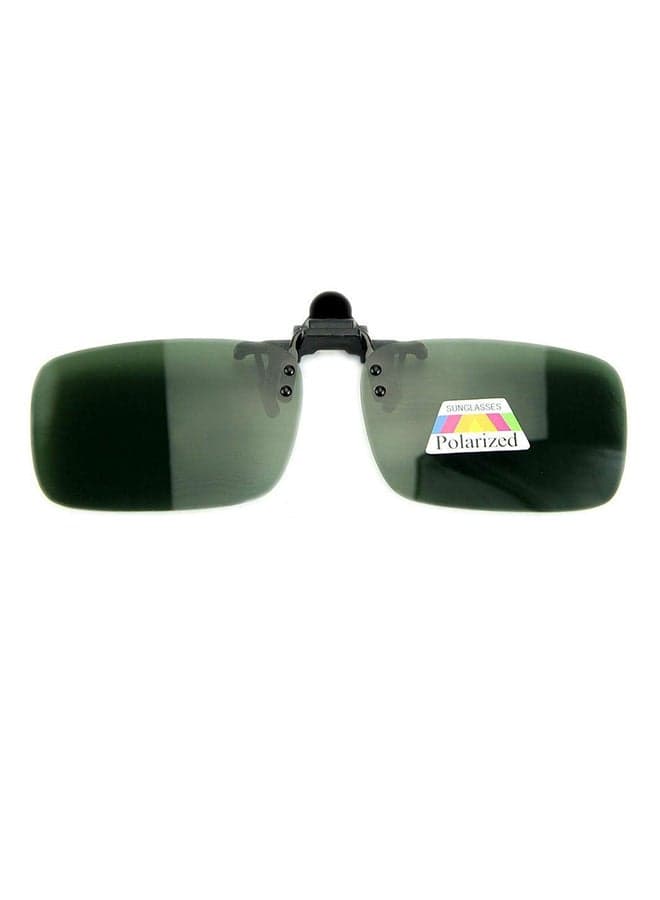 Men's Polarized Flip Up Clip On Rectangular Sunglasses