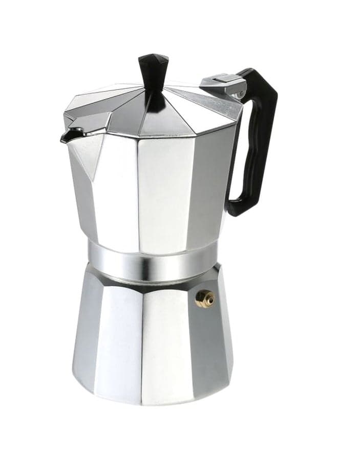 Aluminum Espresso Coffee Maker Pot Silver 20.5x18.5x10.3cm