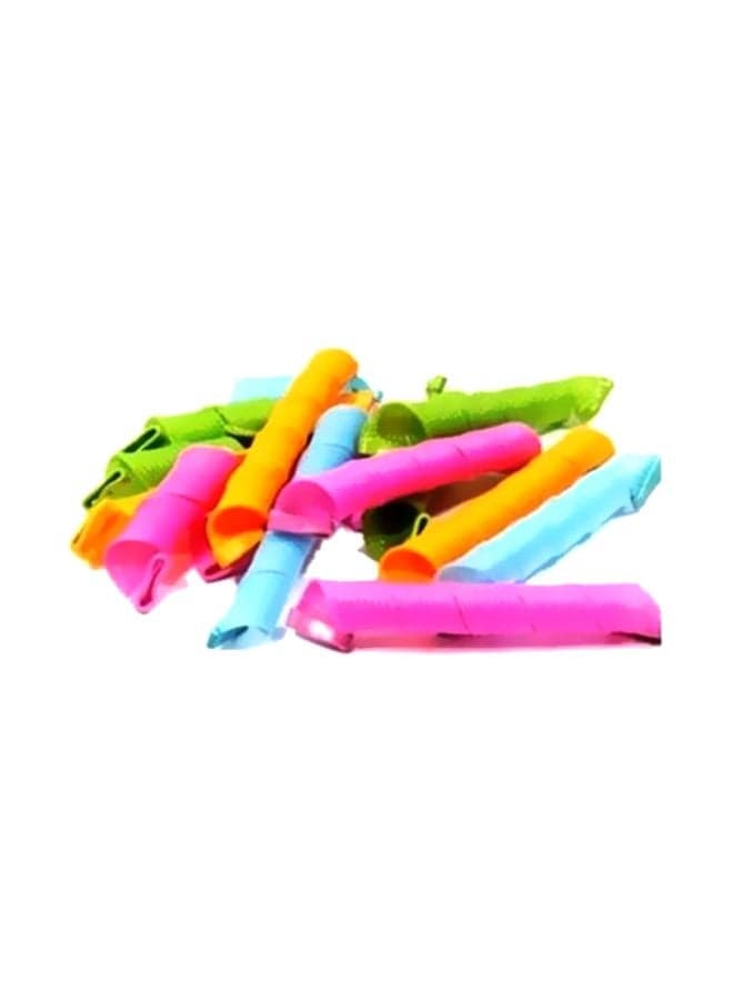 16-Piece Hair Roller And Curler Set Pink/Blue/Green