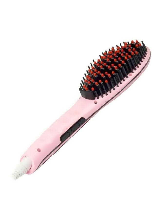 Hair Straightener Brush Pink/Black