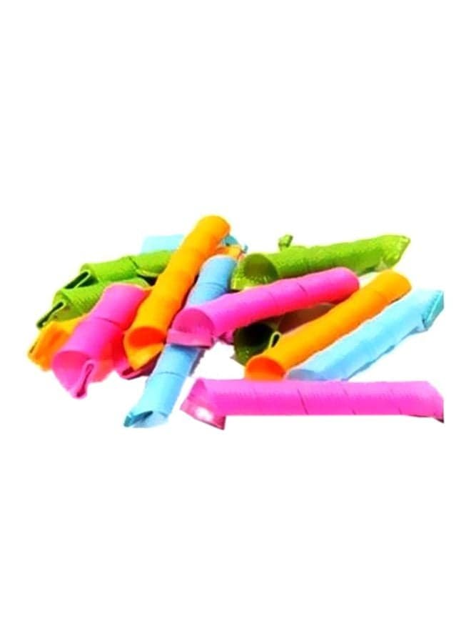 16-Piece Hair Roller And Curler Set Pink/Blue/Green