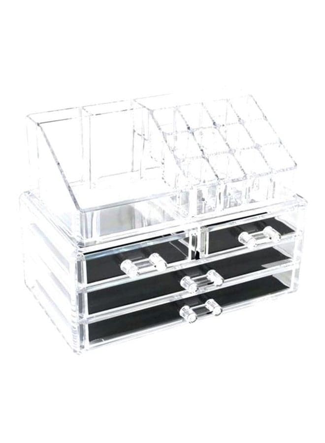 4-Drawer Cosmetic Organizer Clear