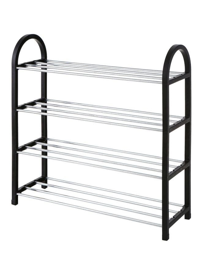 4-Tier Shoe Rack Organizer Black/Silver