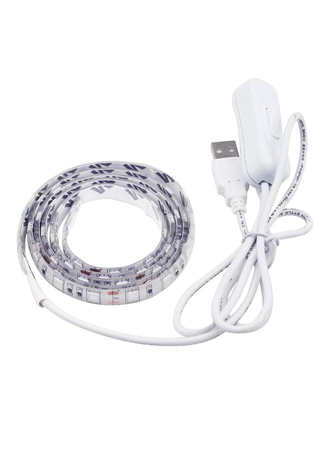 Ip65 Waterproof Casing LED Light Strip With Power Plug 2M White 17*17*4cm