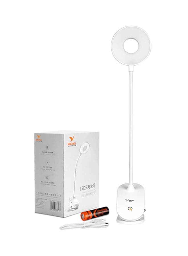 Touch Switch 3-Level Dimming Clip Desk Lamp With Eye Protection LED Light White 30 x 15 x 15cm