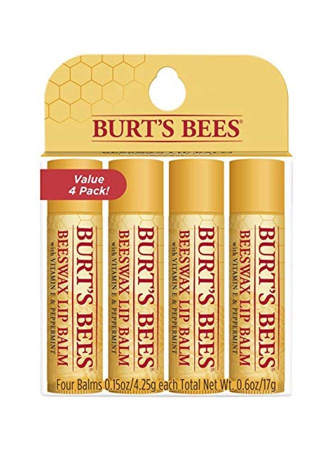 4-Piece Beeswax Lip Balm Set