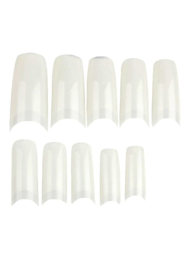 500-Piece False Acrylic Nail Art Tip Set Clear