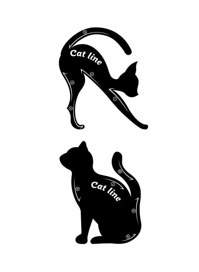 Cat Line Eyeliner Stencil Black