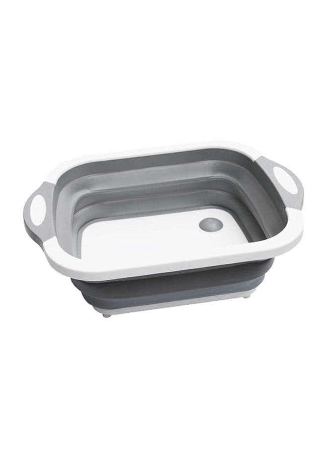 Multi Functional Cutting Board And Folding Basket Grey/White 40x30x25cm
