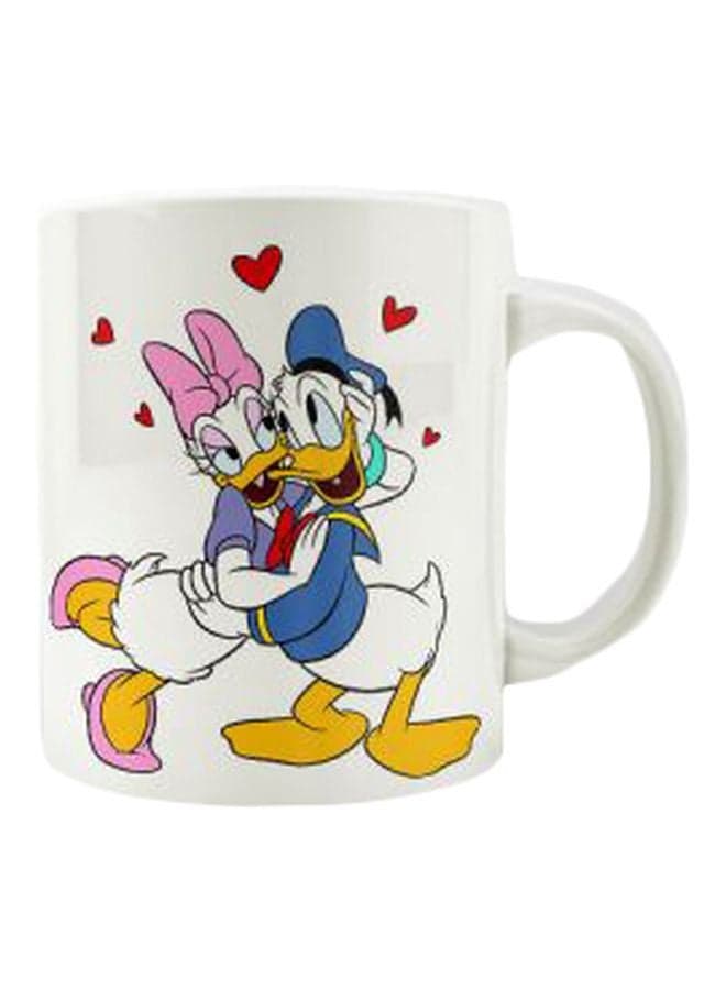 Disney Printed Ceramic Mug White/Blue/Pink 350ml