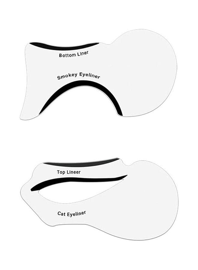 2-Piece Reusable Cat Eyeliner Stencil White