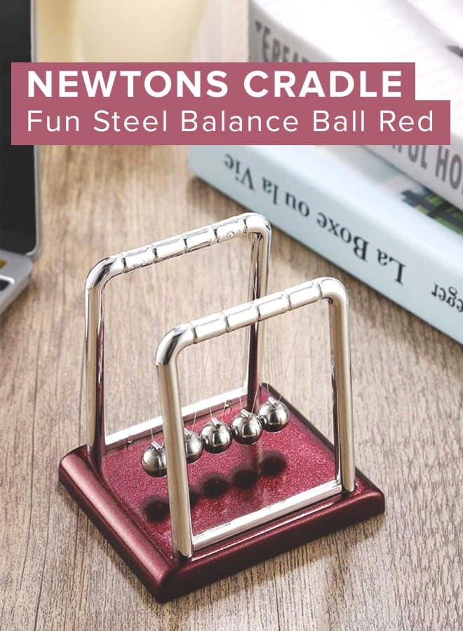 Newtons Cradle Fun Steel Balance Ball Silver