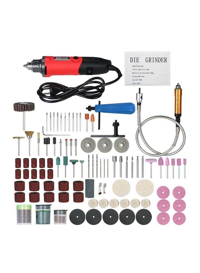 Professional Electric Grinder Set Red 25.8 x 20 x 7cm