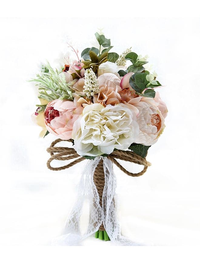 Wedding Holding Flower Bridal Bouquet Multicolour 30 x 24centimeter