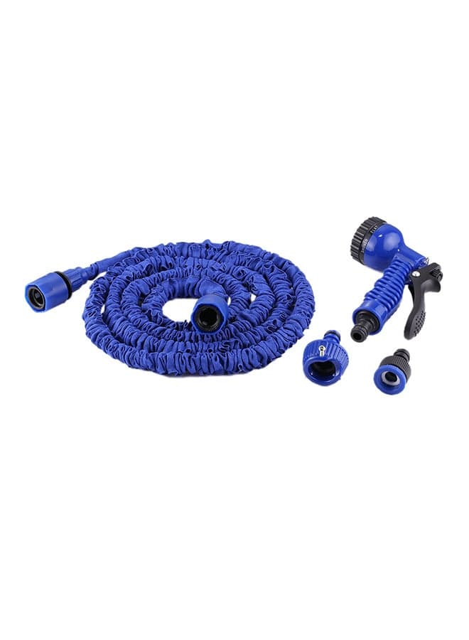 Flexible Garden Watering Hose with Spray Gun Blue 2.5 x 7.5meter