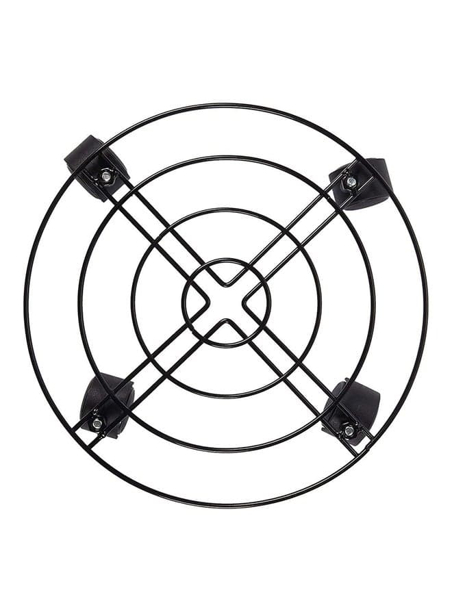 Universal Wheel Moving Pot Stand Black 30centimeter