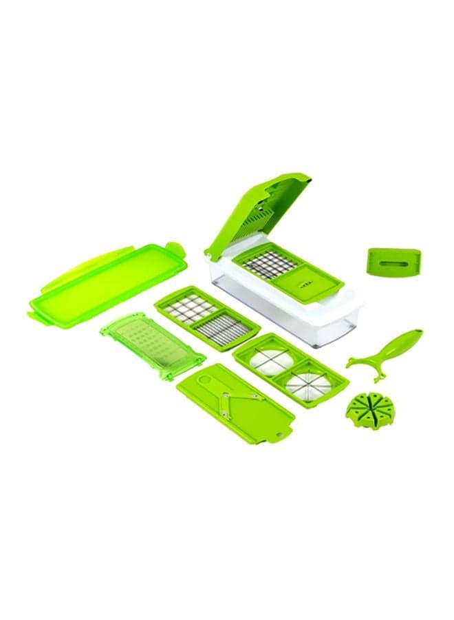 12-Piece Fruit And Vegetable Shredder Set Green/White