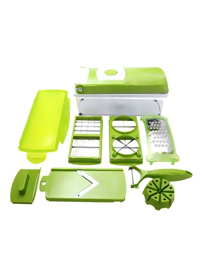 12-Piece Fruit And Vegetable Shredder Set Green/White