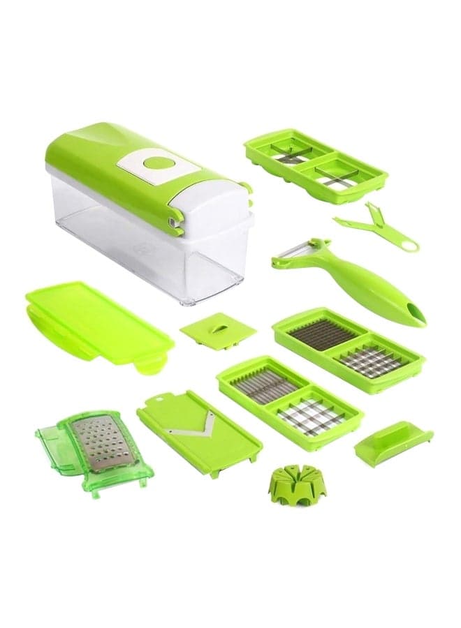 12-In-1 Vegetable Slicer Green/Clear
