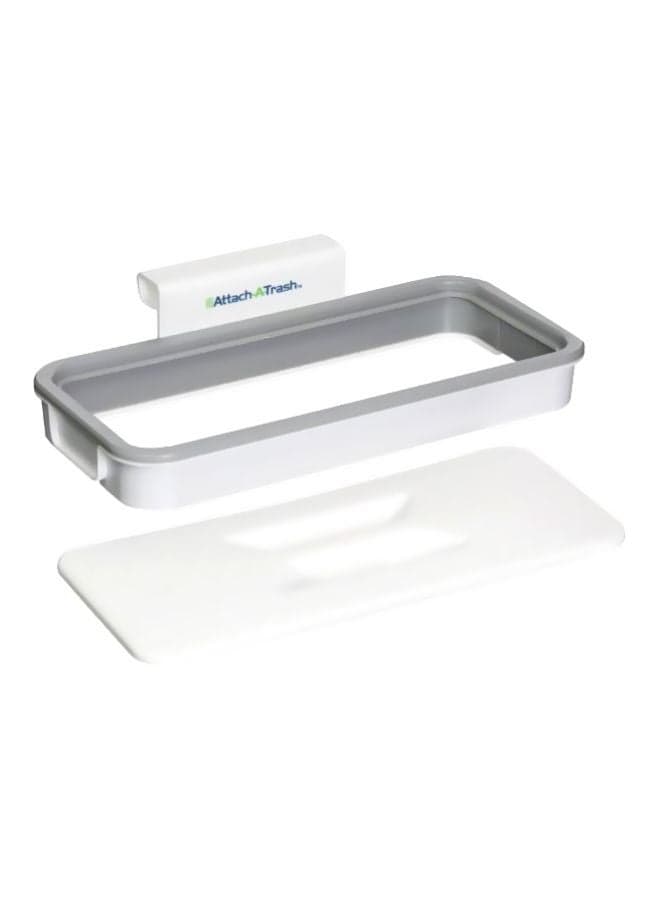 Garbage Bag Holder White/Grey 9.5x1x5inch