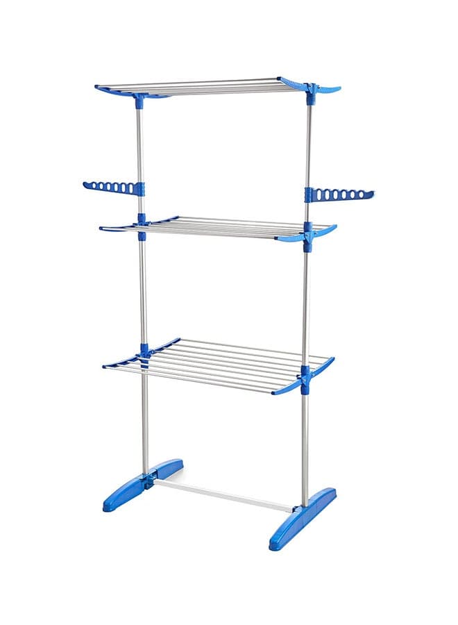 Single Pole Clothes Drying Stand Blue 750x640x1700mm
